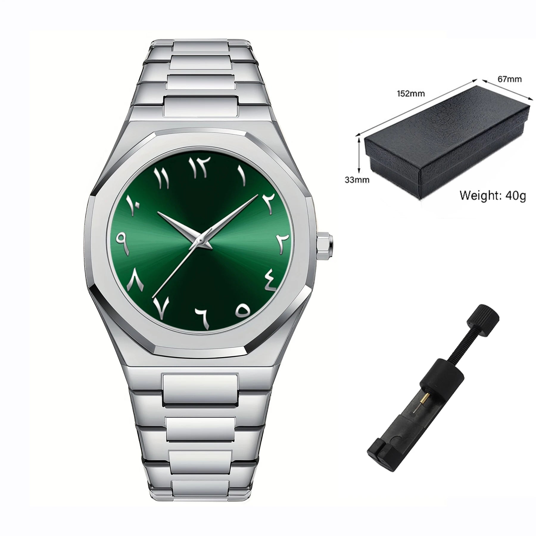 Modern minimalist personality creative all-black men's watch Arabic digital sports