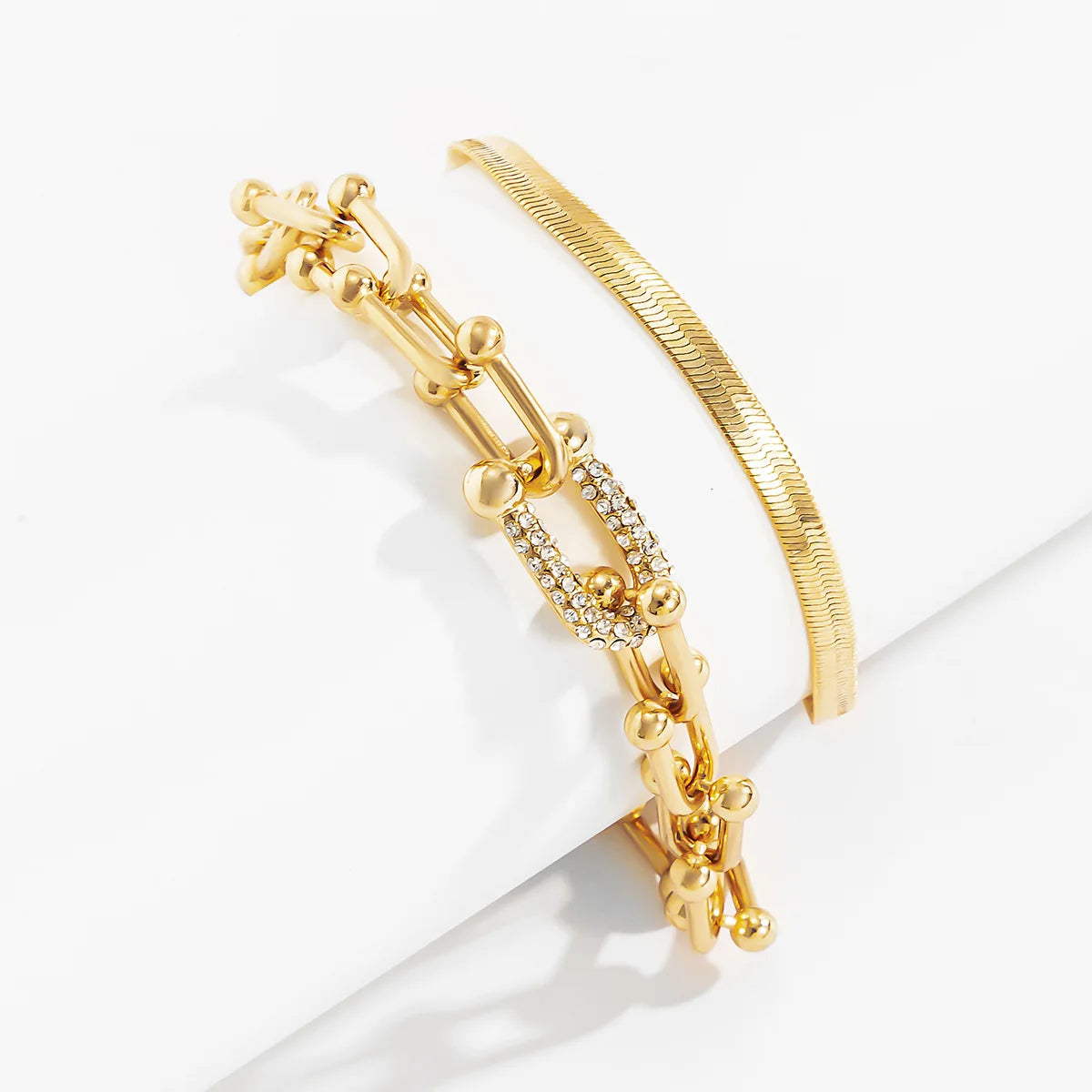 2Pcs/Set Fashion Statement Trendy Bracelet Stacking
