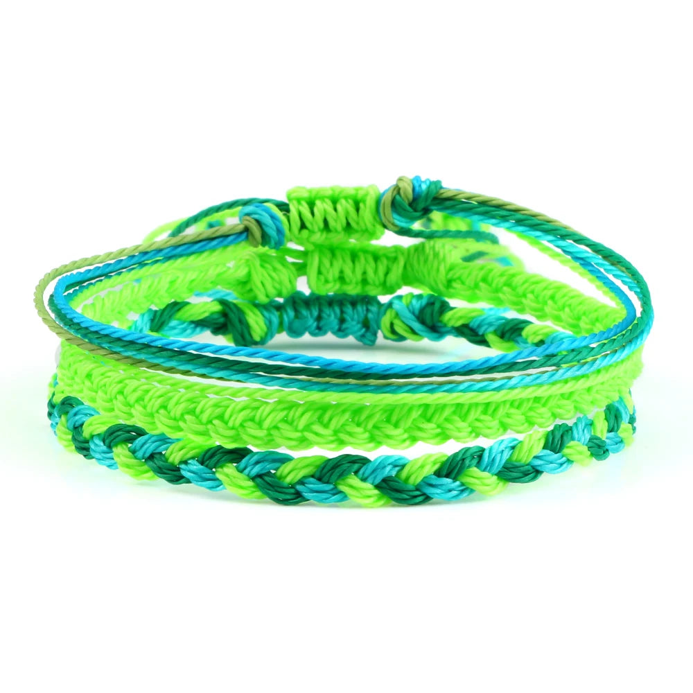 3Pcs/set Multi Color Tibetan Buddhist Bracelet