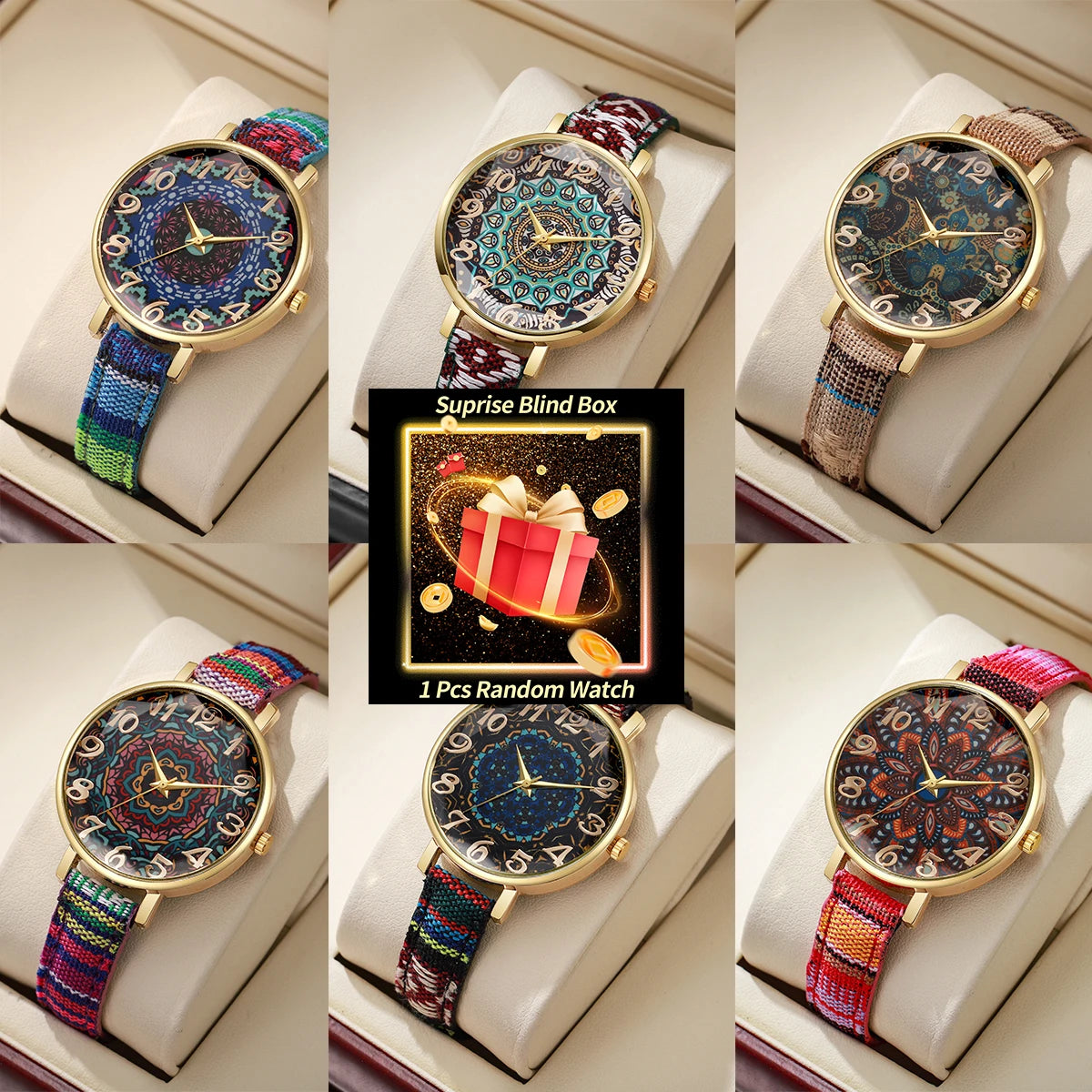 Fashion Women Leather Strap Quartz Watch Vintage