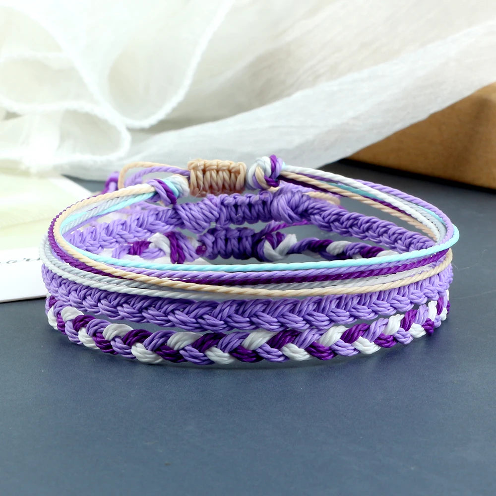 3Pcs/set Multi Color Tibetan Buddhist Bracelet