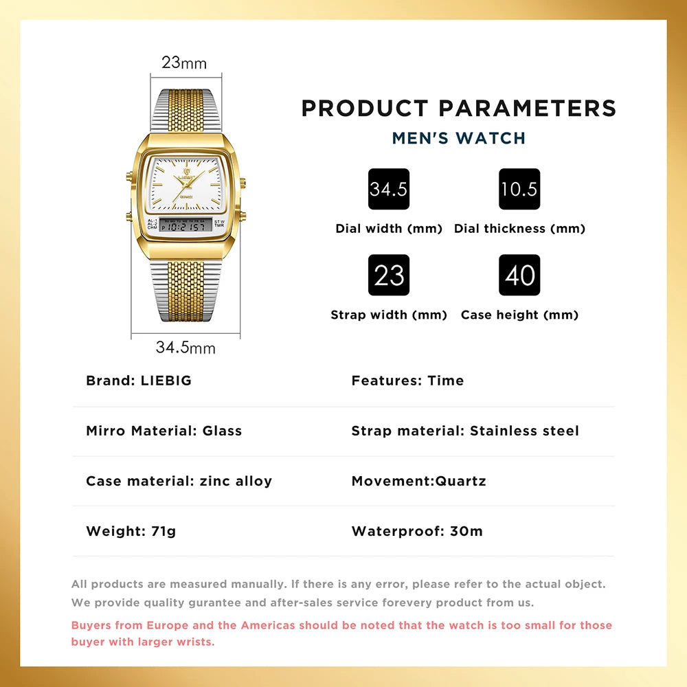 Luxury Digital Quartz Watches For Mens Women