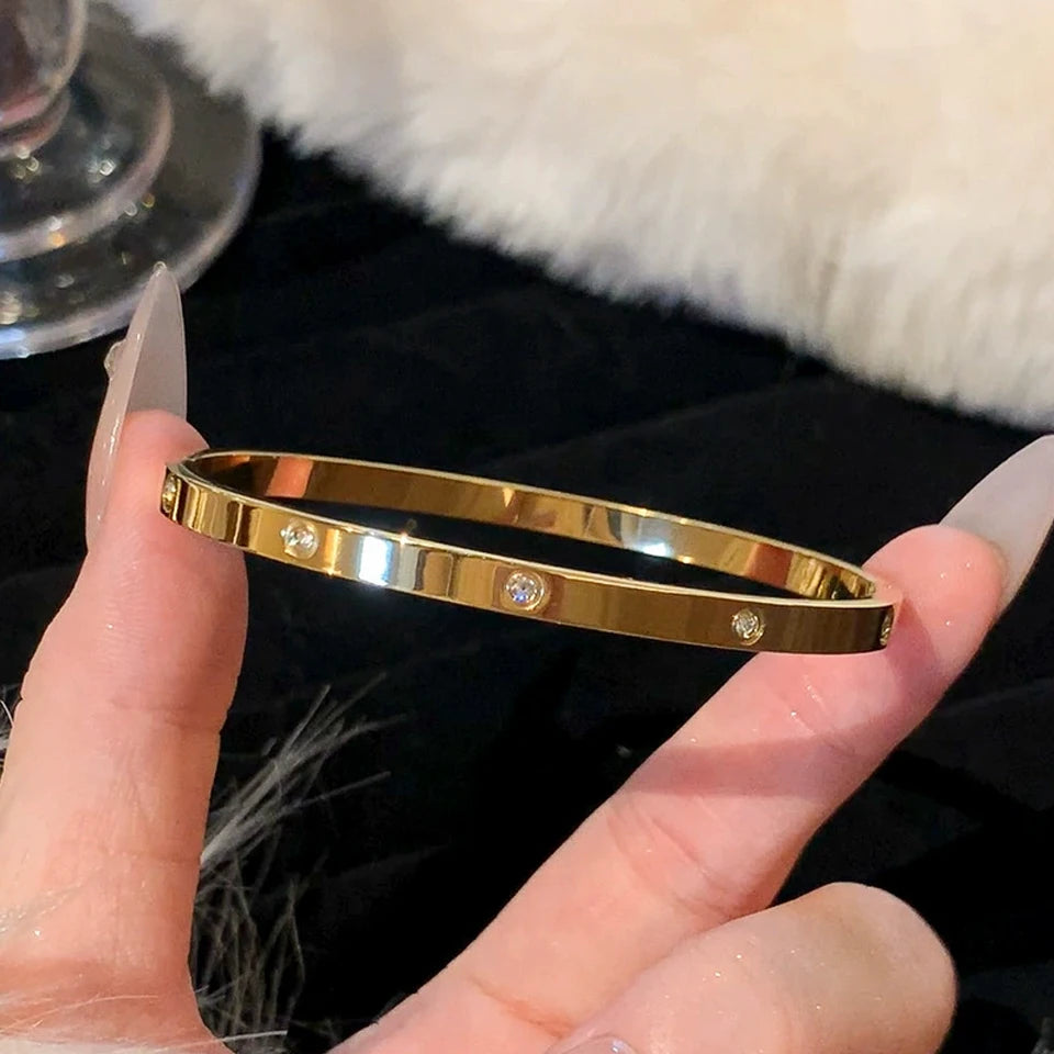 Sliver Gold Color Stainless Steel Bangle