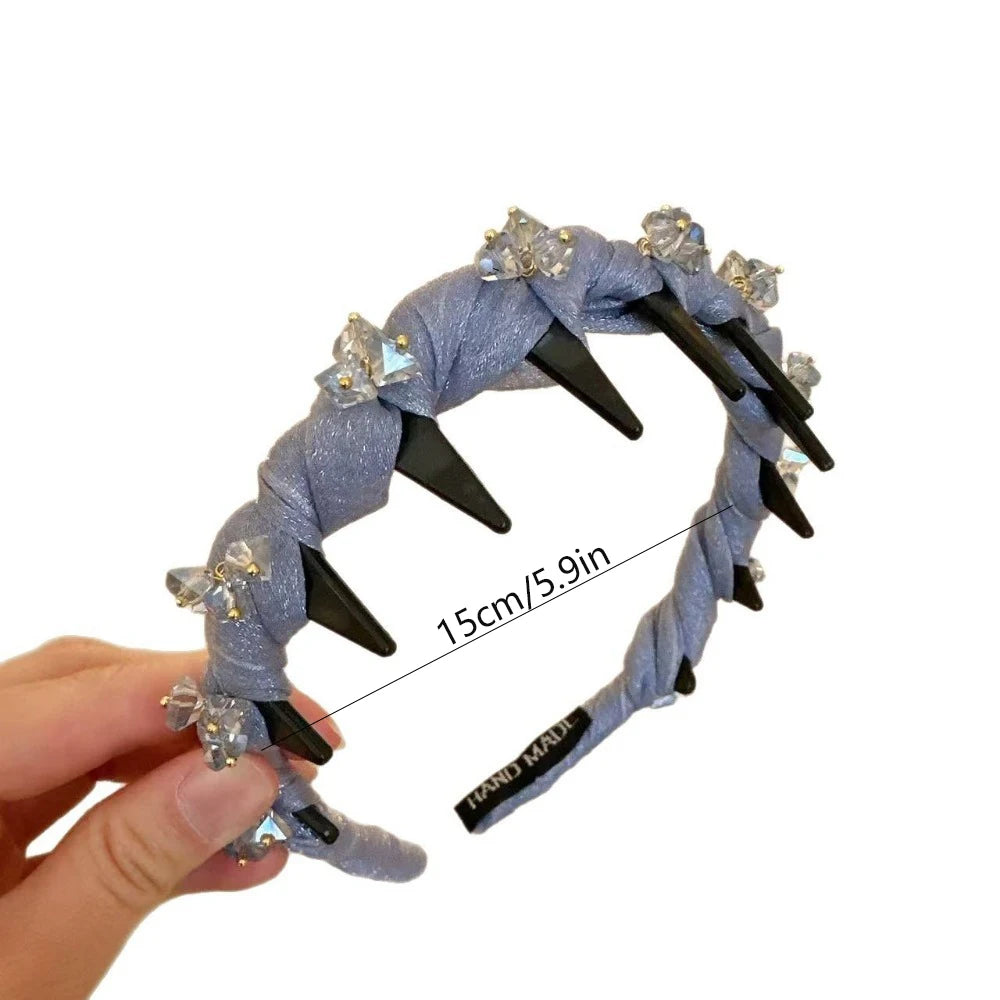 1pc High-end Shiny Crystal Headband With Imitation Crystal High
