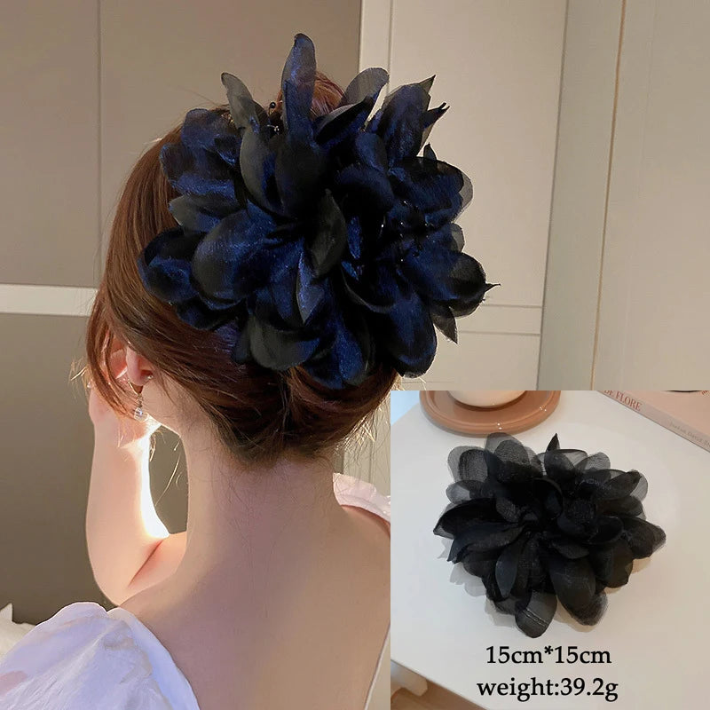 New Large Chiffon Claw Clip Hair