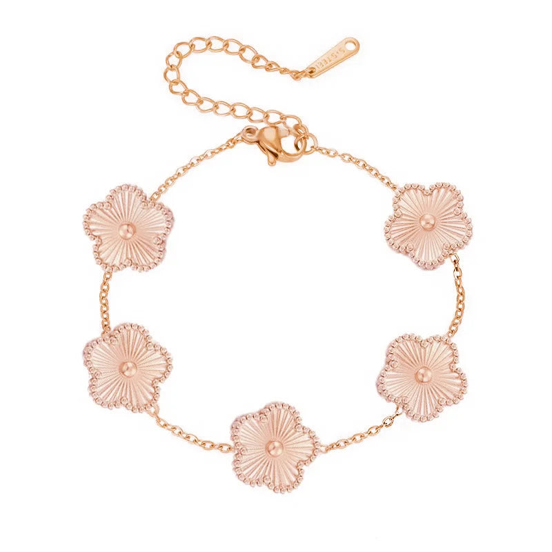 Fashion Flower Stainless Steel Bracelets For Women