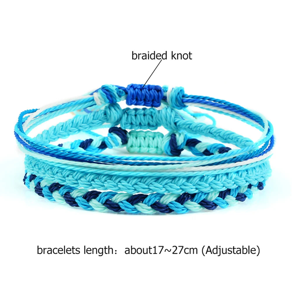 3Pcs/set Multi Color Tibetan Buddhist Bracelet
