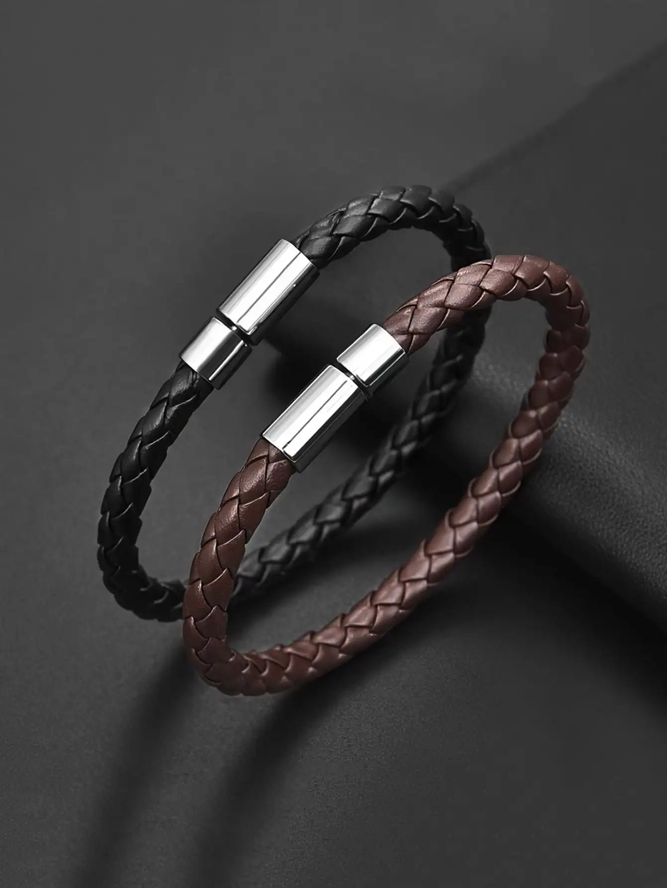 2PCS Black Plus Brown