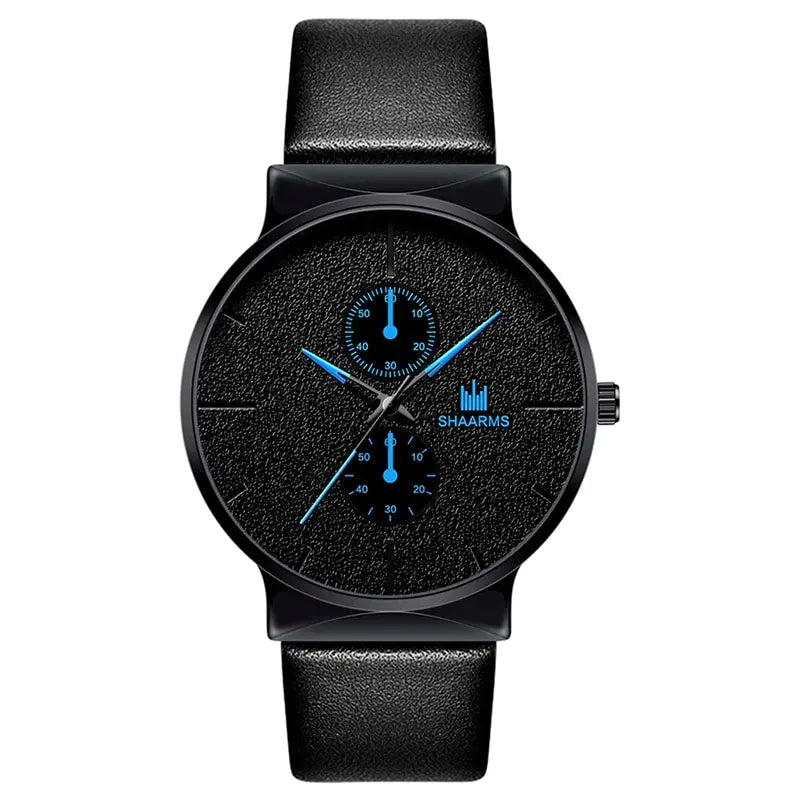 2pcs Set Fashion Mens Sports Watches Man Business Quartz Wristwatch Luxury Men