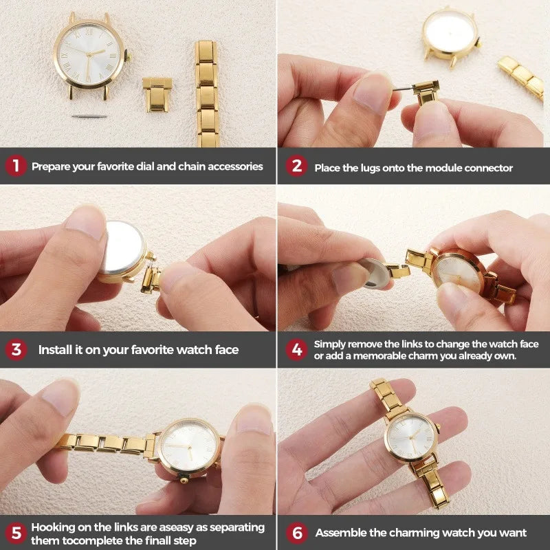 High Quality Men Women's Stainless Steel Round Simple Watch