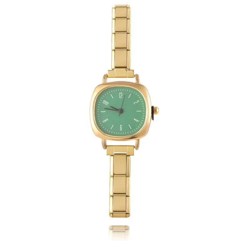 Men Women's Stainless Steel Round Simple Watch