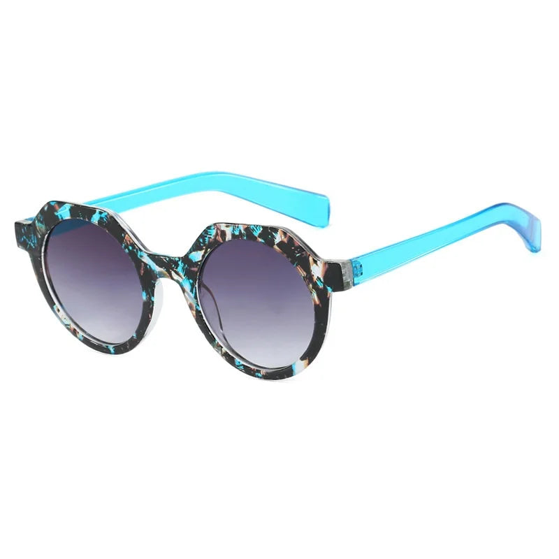 Ins Popular Fashion Round Women Punk Sunglasses  Men Trending Sun Glasses Gradient Shades UV400