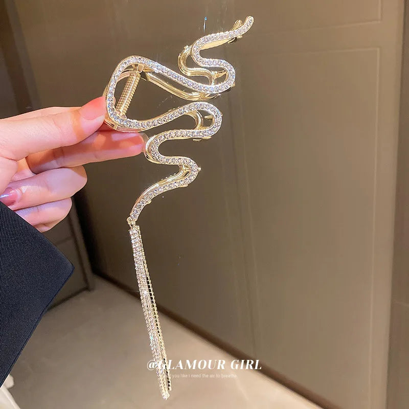 New Large Chiffon Claw Clip Hair