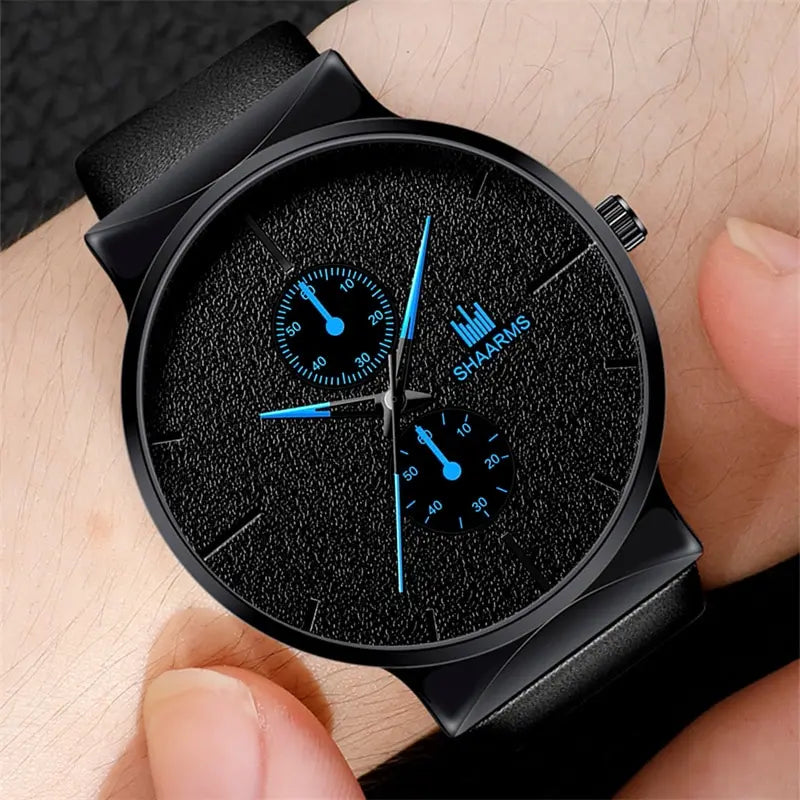 2pcs Set Fashion Mens Sports Watches Man Business Quartz Wristwatch Luxury Men