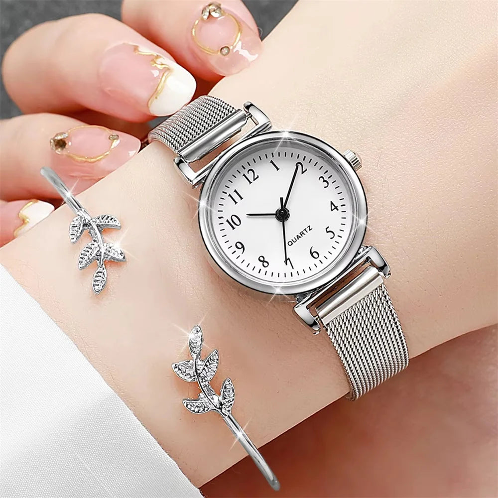 Women Fashion Watch Casual Bracelet Watches Set Ladies Simple
