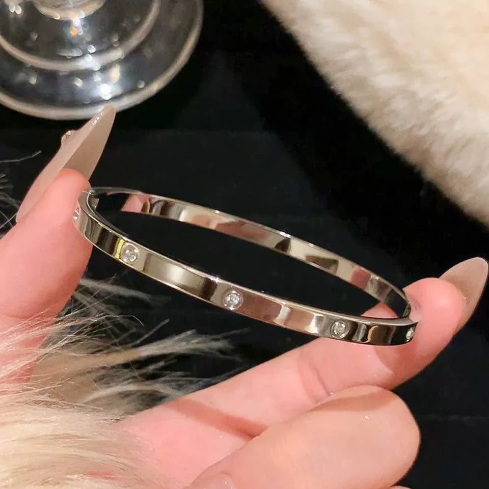 Sliver Gold Color Stainless Steel Bangle