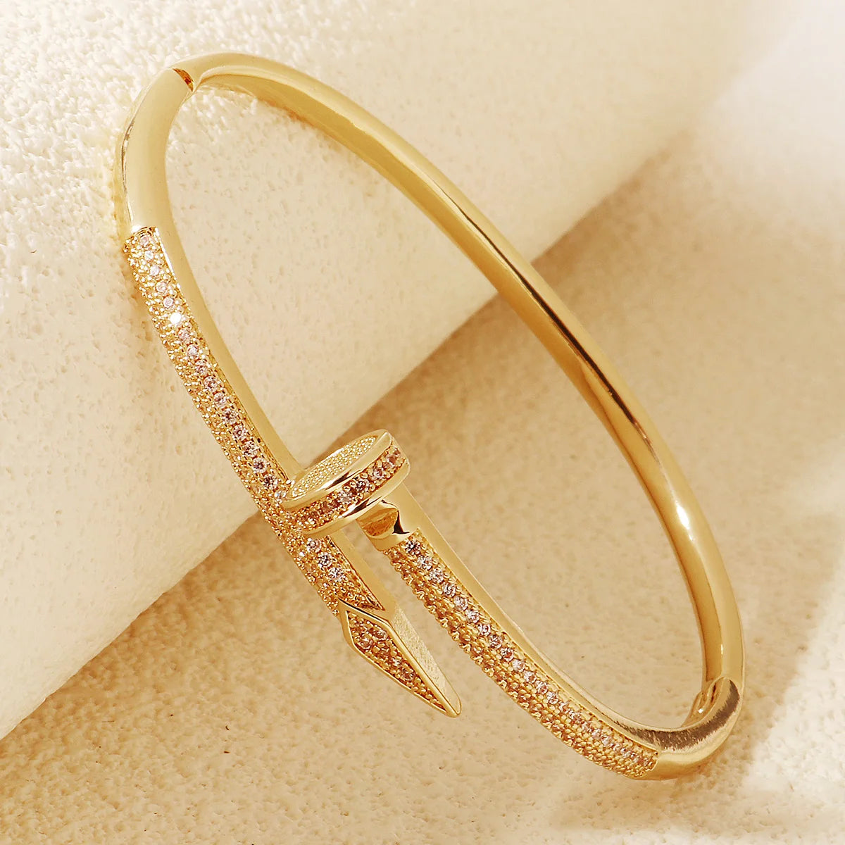 Fashionable Open-ended Copper Zirconium Bracelet Versatile Women's Bracelet for Daily Use Wedding Banquet Bridal Jewelry