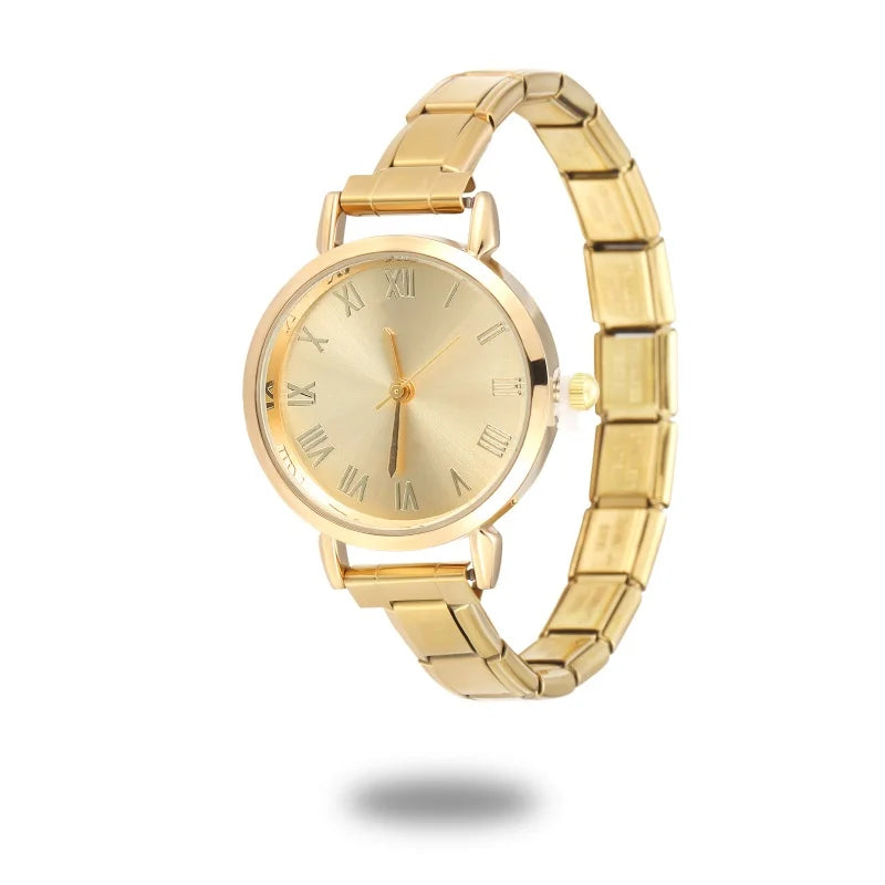 High Quality Men Women's Stainless Steel Round Simple Watch