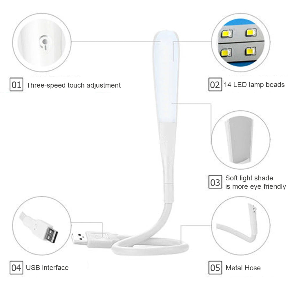 Mini Portable USB LED Light Touch Sensor Lights