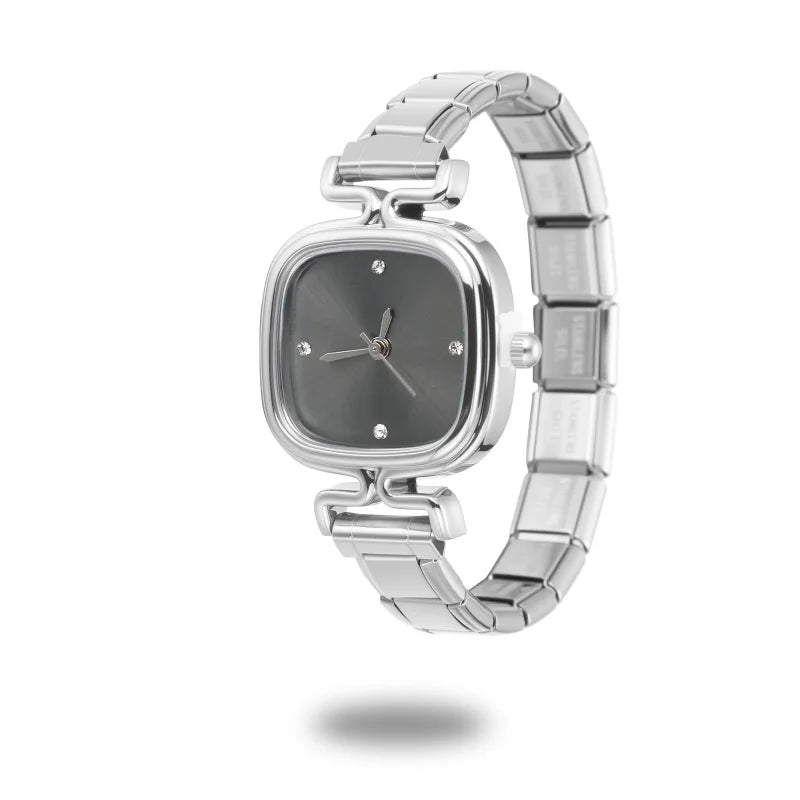 High Quality Men Women's Stainless Steel Round Simple Watch