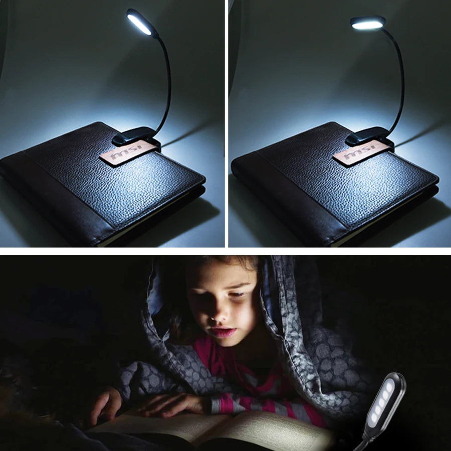 Mini portable LED book light eye protection reading light
