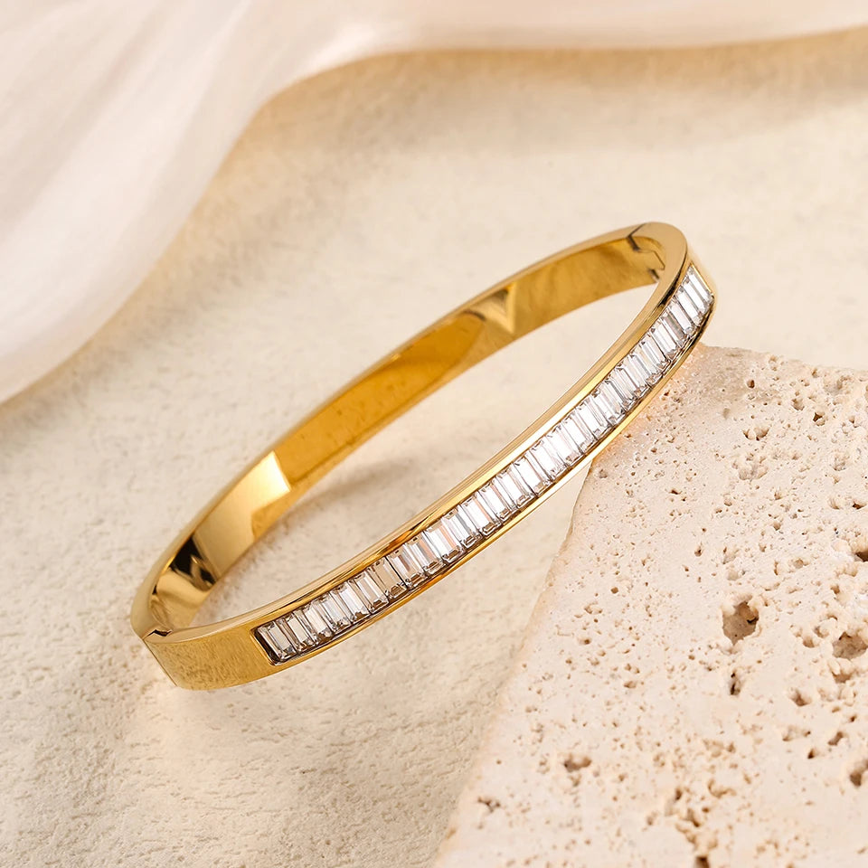 2 Pieces Stainless Steel Bangle Bracelet