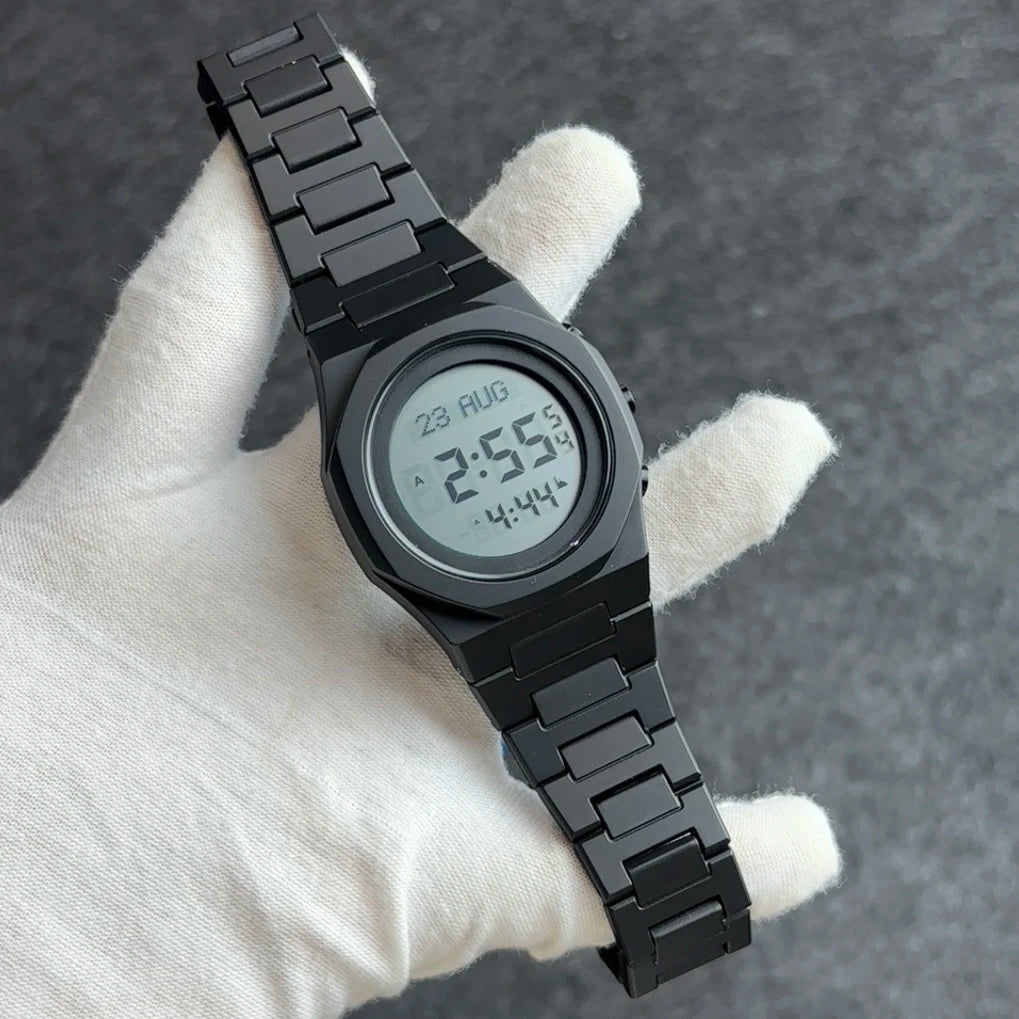 Muslim Digital Watch Polycarbonate Waterproof Watch Qibla Direction Display Hajj Time Reminder Luxury Fashion Men's Watch