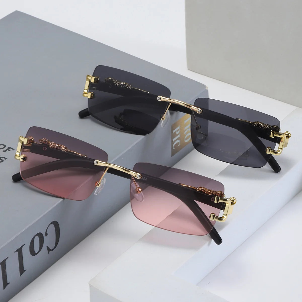 1 Pc Fashionable Women Men Sunglasses Frameless