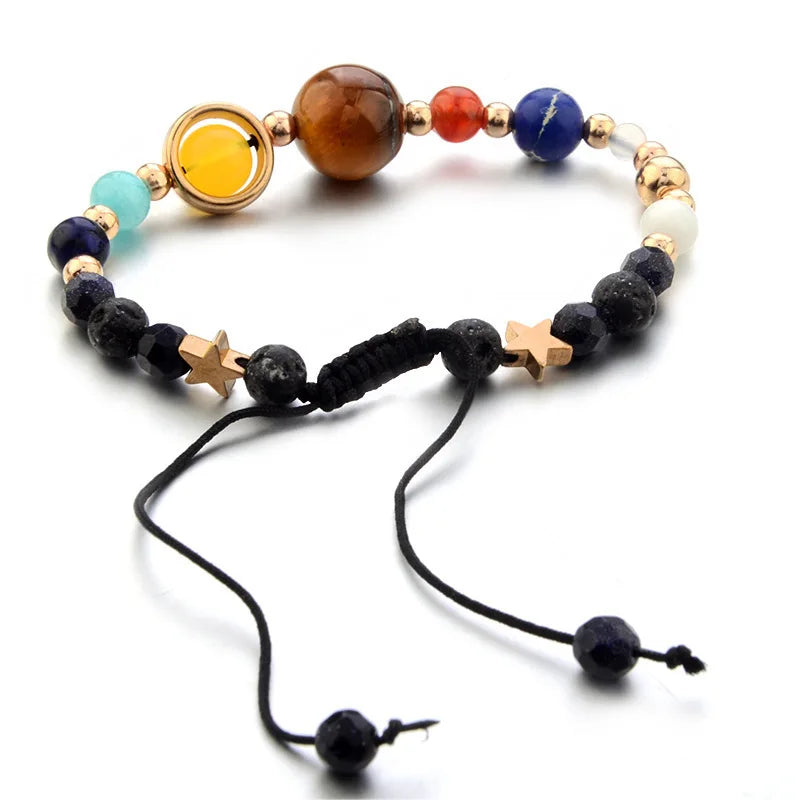 Cosmic Galaxy Solar System Eight Planets Bracelet, Wearing it Means The Universe is Under Control