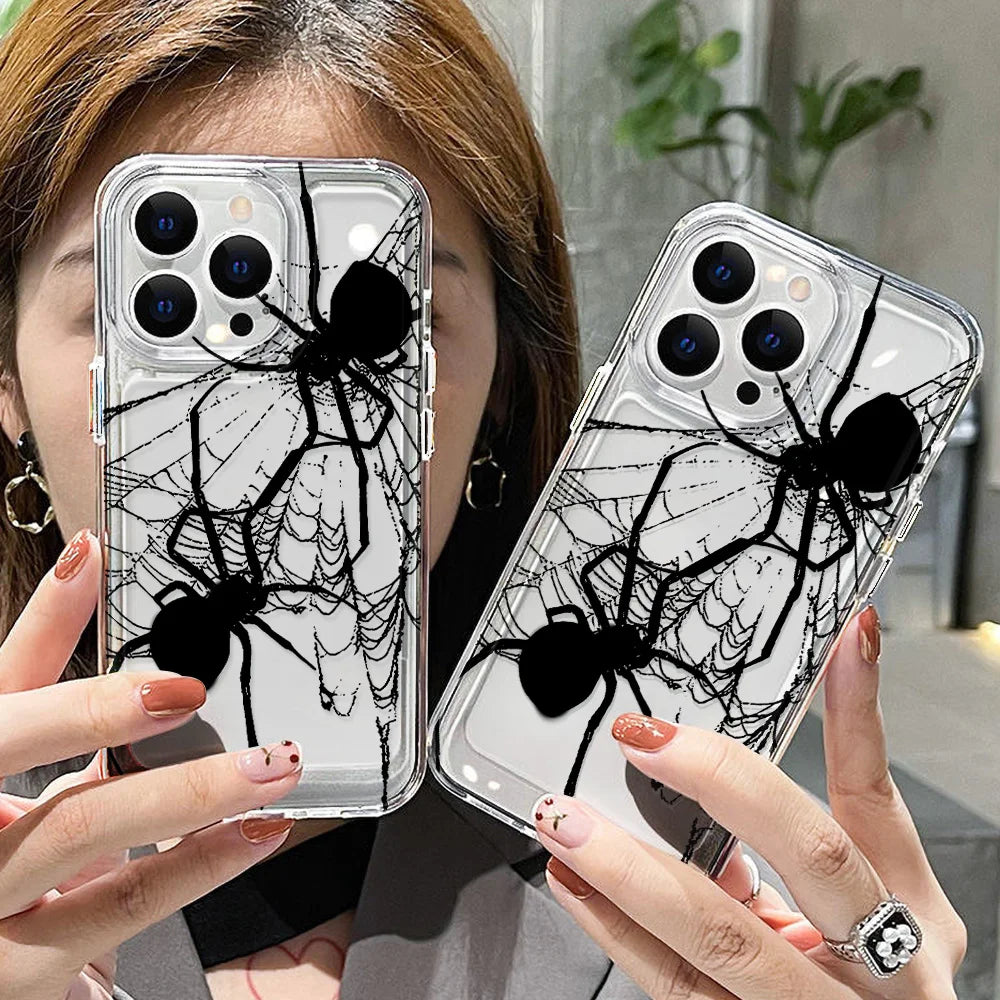 Transparent Phone Case For iPhone Soft Silicone Shockproof Funda Cover