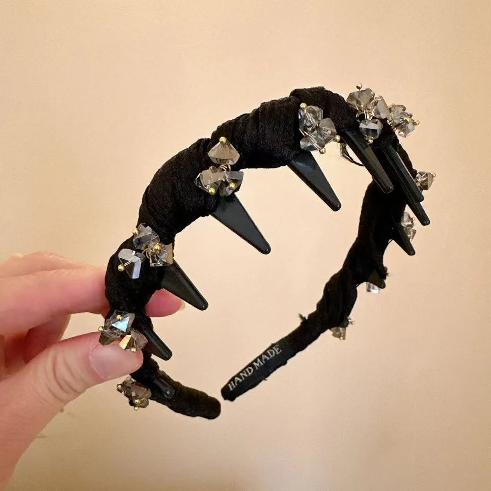 1pc High-end Shiny Crystal Headband With Imitation Crystal High