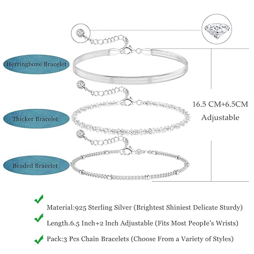 Sterling Silver Bracelets for Women