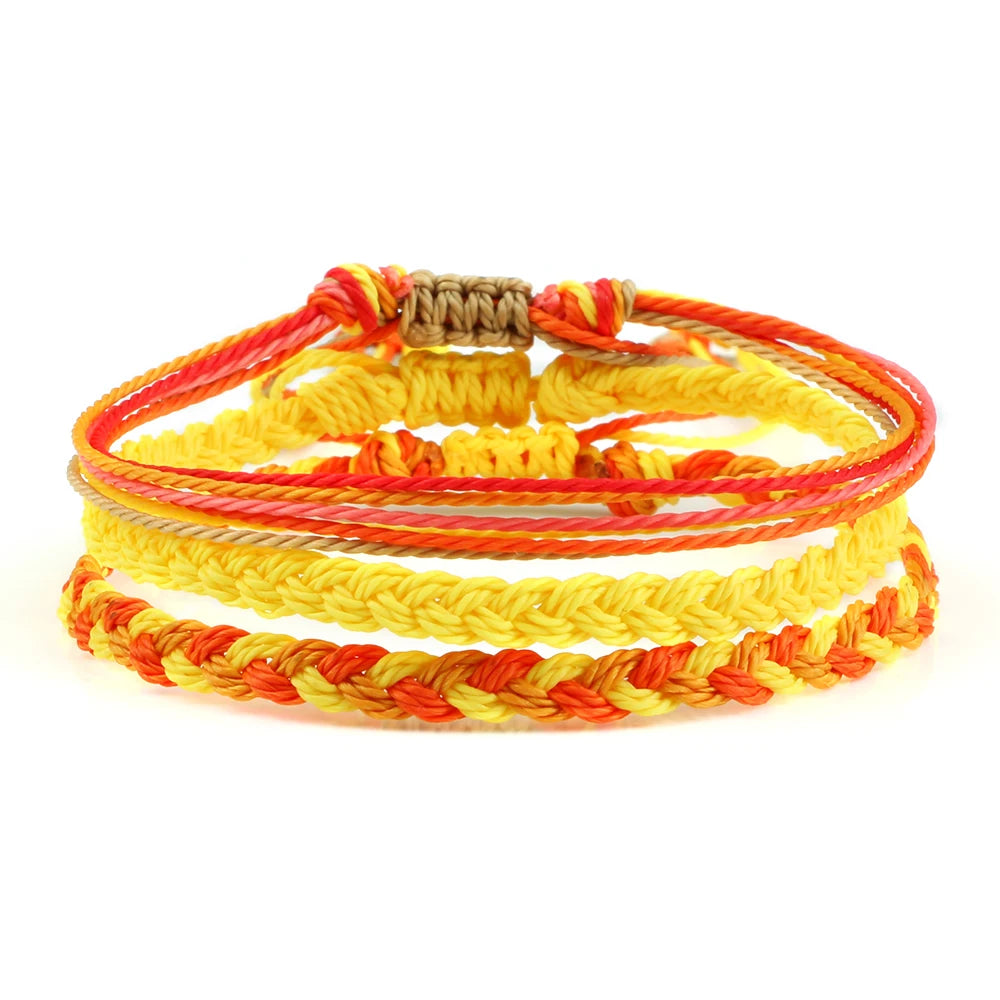 3Pcs/set Multi Color Tibetan Buddhist Bracelet