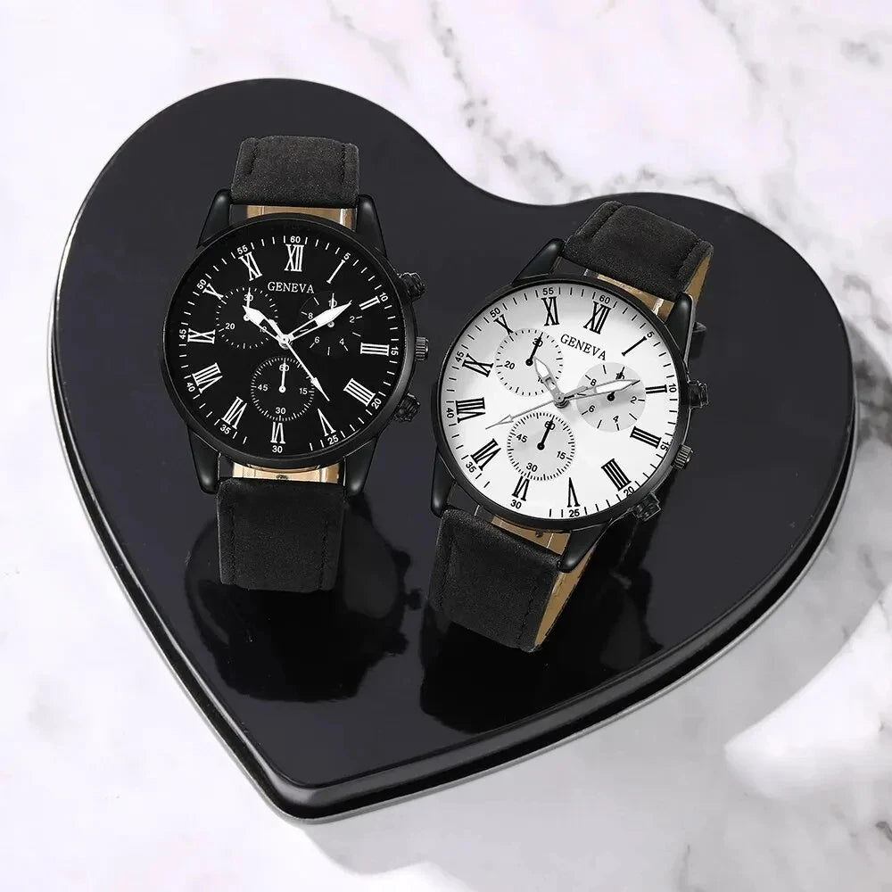 2PCS Set  Fashion  Watches