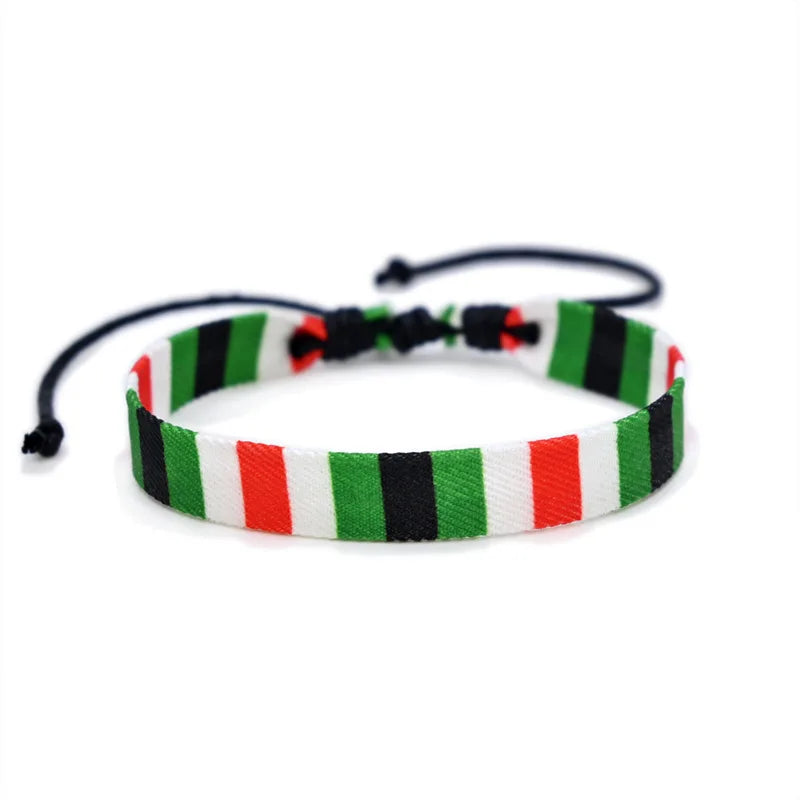 Multicolor Weave Bracelets Traditional Patterns Arabic Scarf Style Bracelet