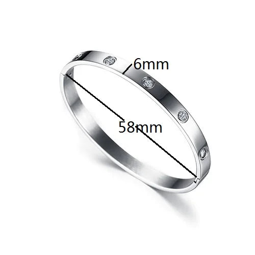New Design Gold Color Zircon And Cross Nut Nail Bracelet & Bangleg