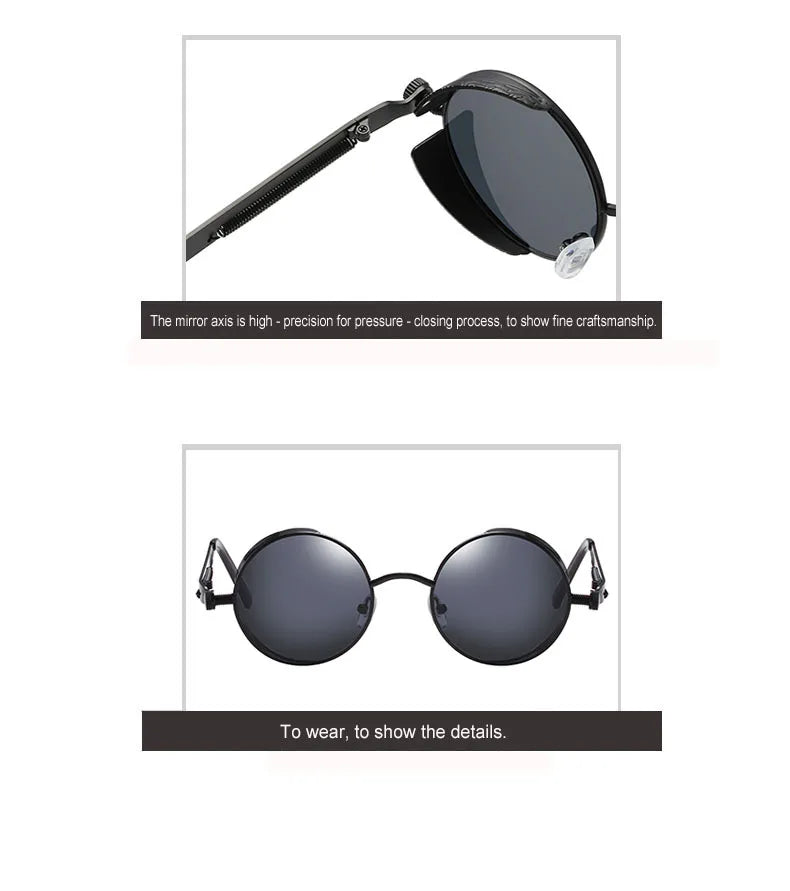 Classic  Sunglasses Men Women Brand Designer Vintage Round Metal Frame Sun Glasses High Quality UV400