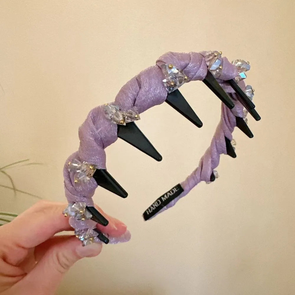 1pc High-end Shiny Crystal Headband With Imitation Crystal High
