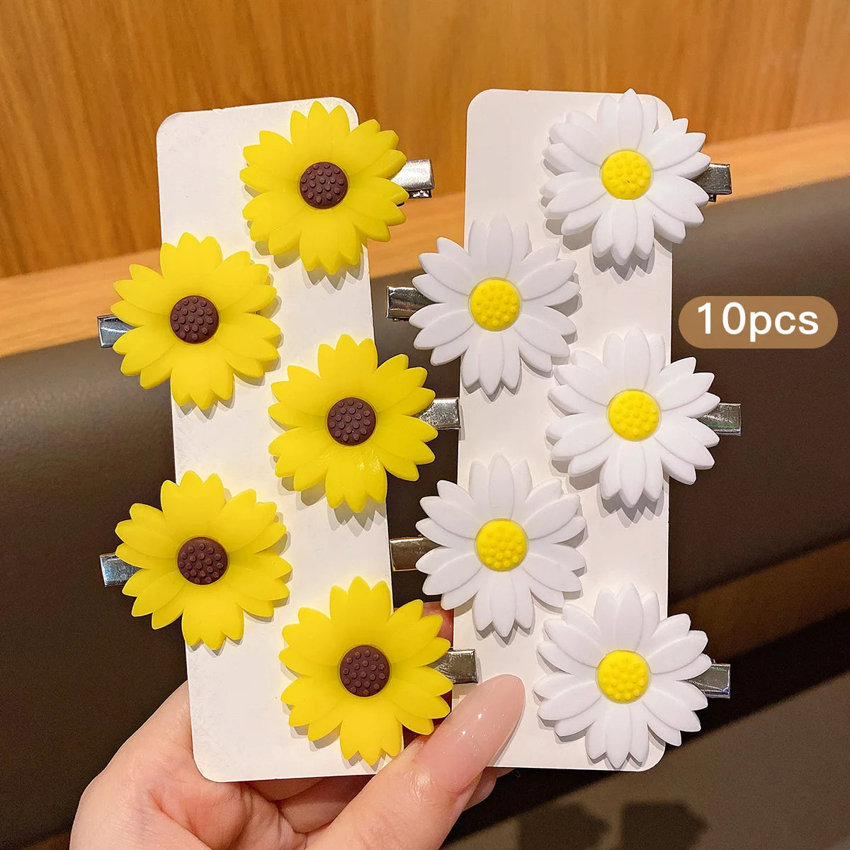 10 Sunflower Hair Clips Sweet