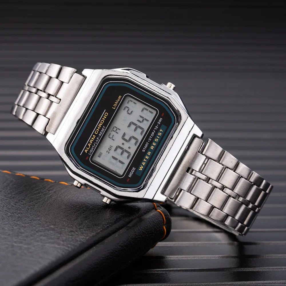 Digital Watches For Waterproof Bracelet Clock Gold