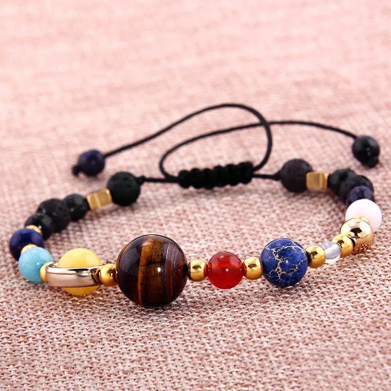 Cosmic Galaxy Solar System Eight Planets Bracelet, Wearing it Means The Universe is Under Control