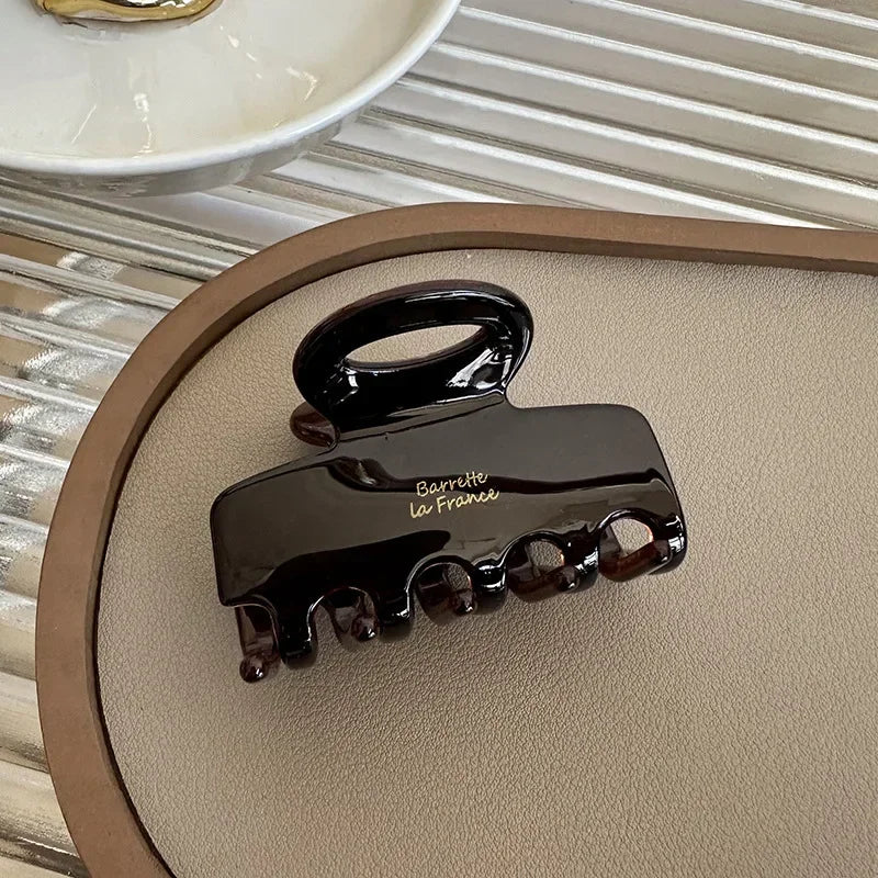 Long Acetate Hair Crabs Red Hair Clips and Women Tie up Hair Accessories