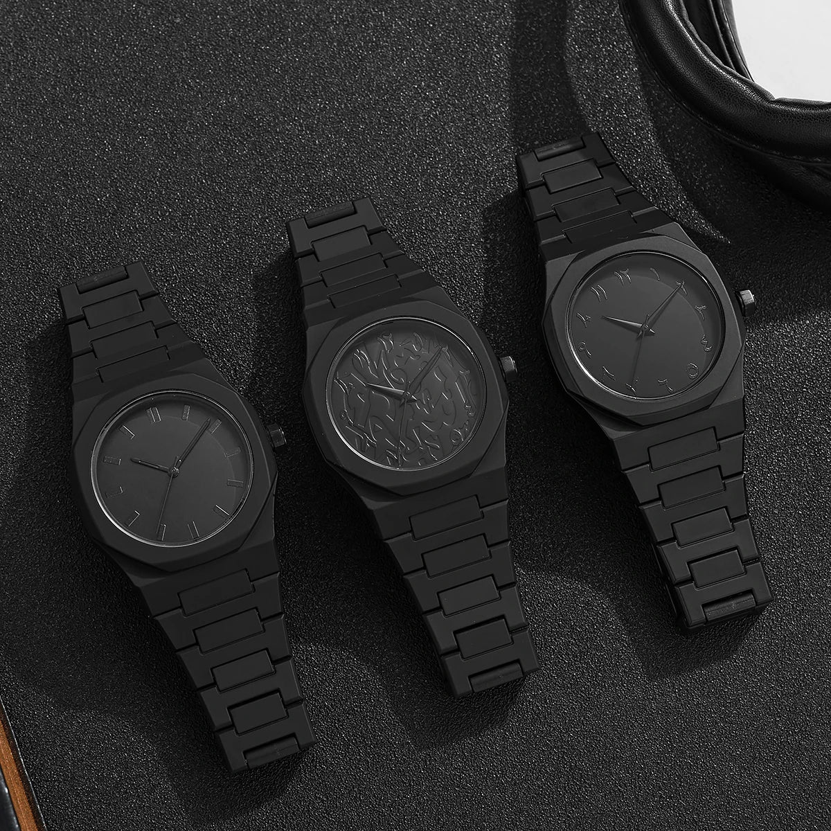 Men Creative Watch Fashion Silicone Black Business Style