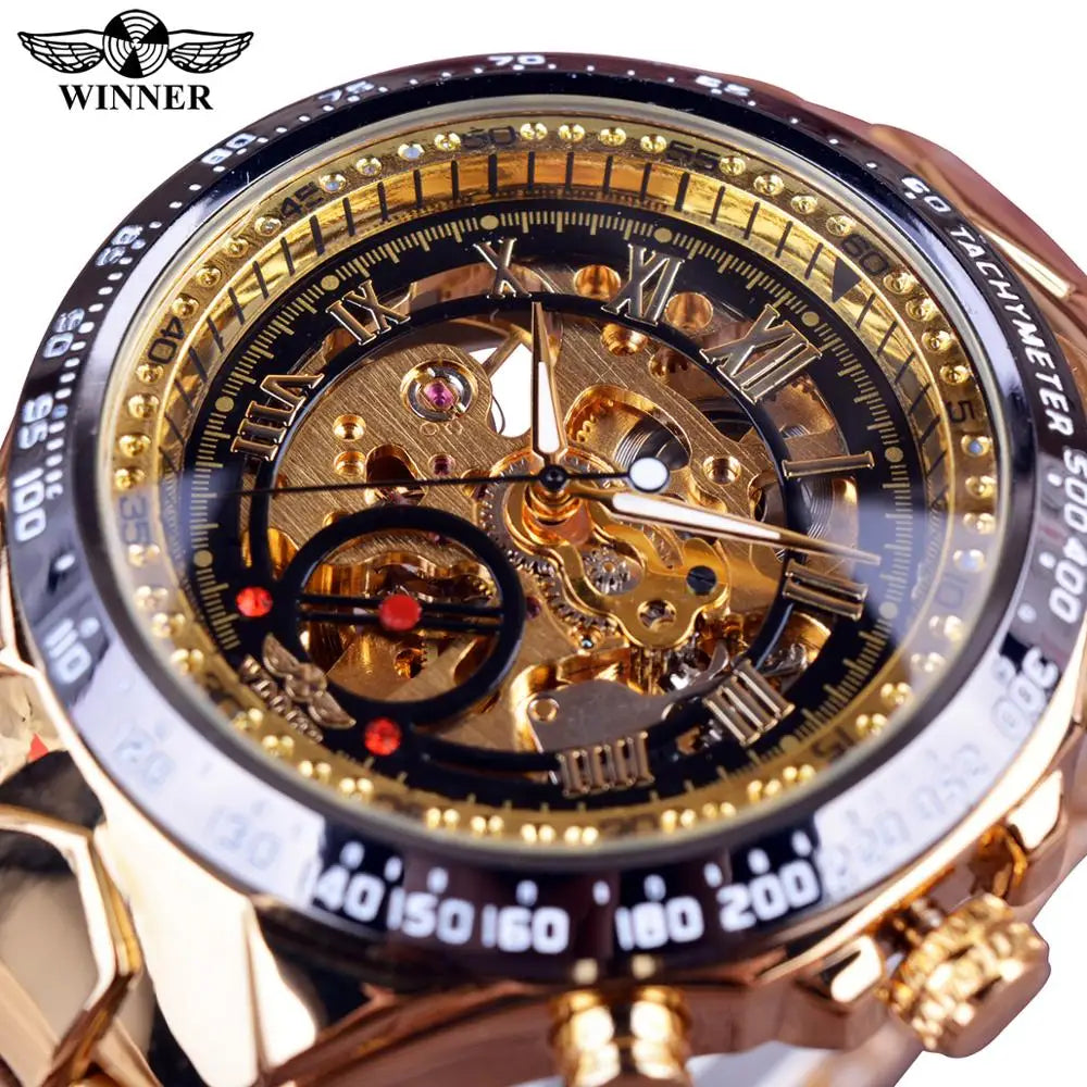 Mechanical Sport Design Bezel Fashion Watch Mens Watches Top Brand Luxury