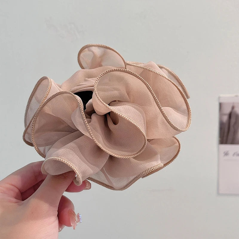 New Large Chiffon Claw Clip Hair