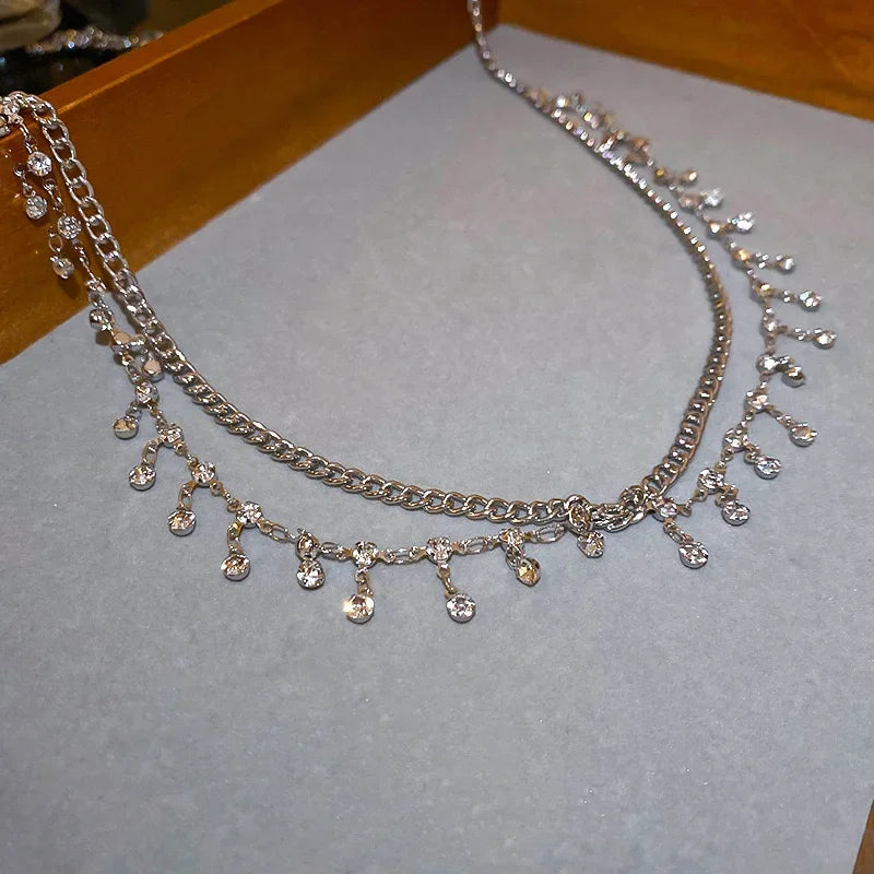 Luxury Sexy Rhinestone Star Tassel Pendant Waist Belly Belt Chain for Women