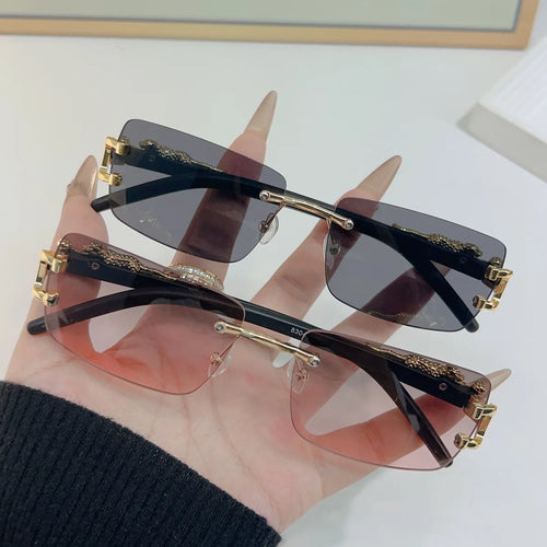 1 Pc Fashionable Women Men Sunglasses Frameless
