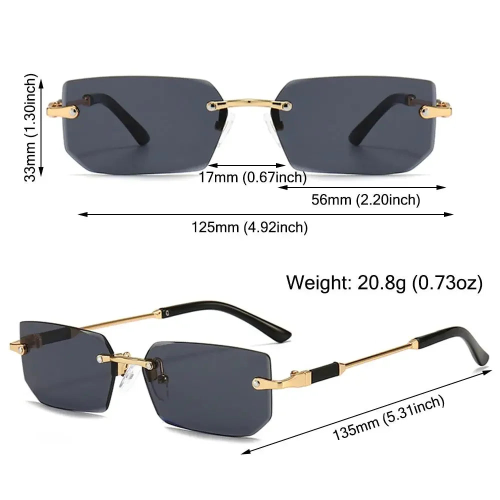 Sunglasses Rectangle Fashion Popular Women Men
