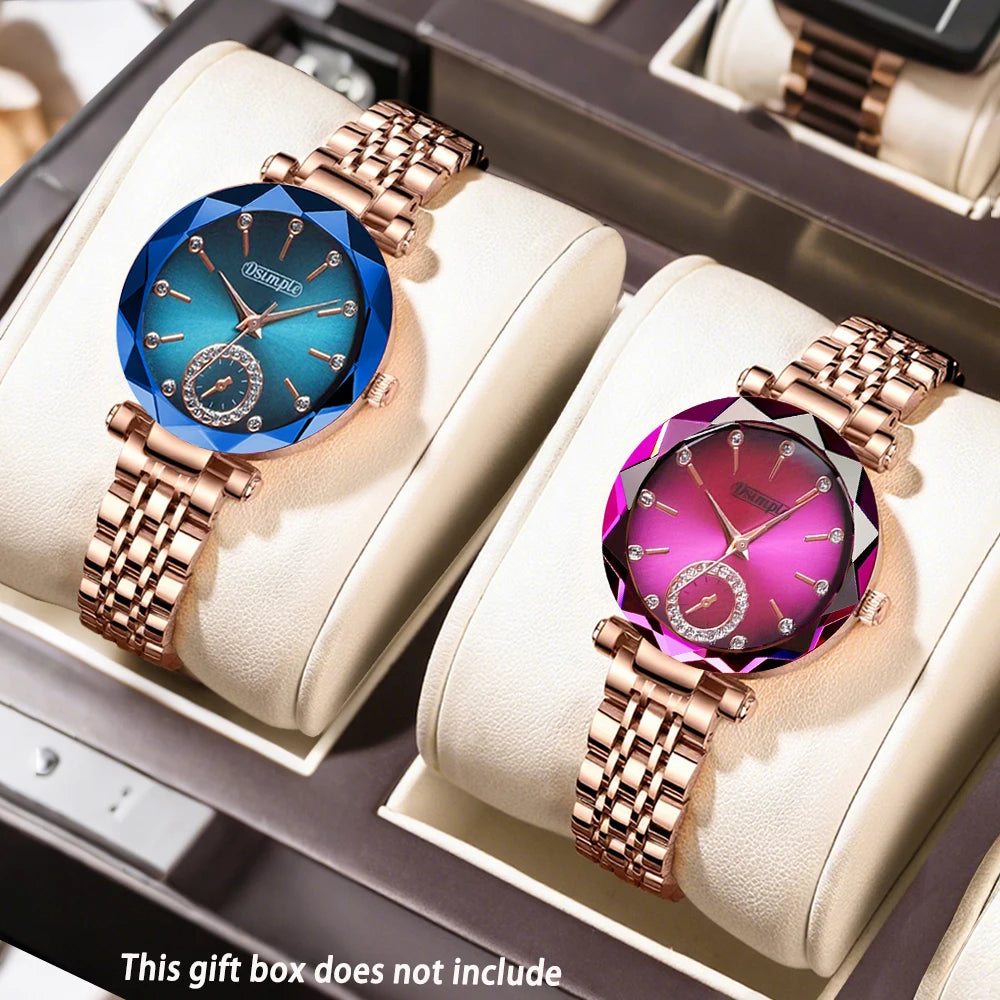 2pcs Luxury Elegant Women's Watch Set,