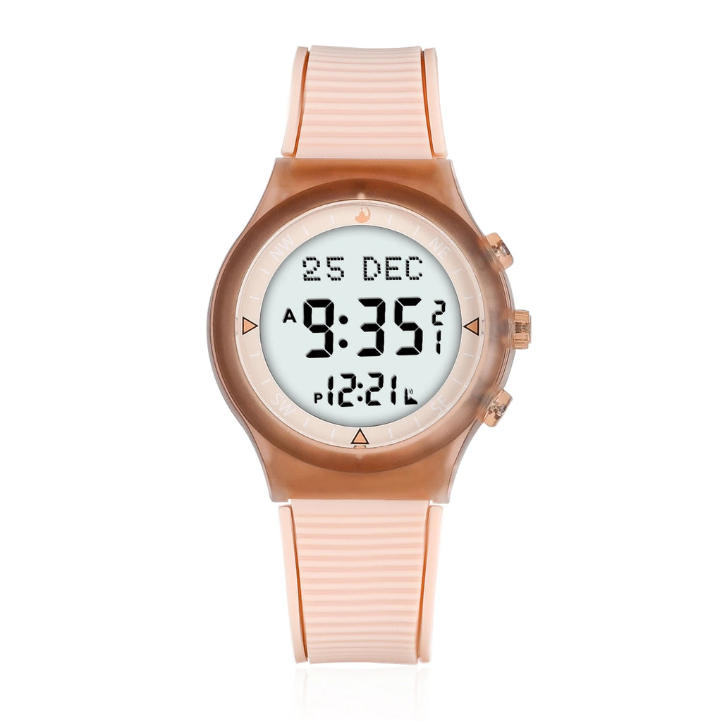 AL-Harameen Fajr Time Watch Ramadan Gift for Muslim Kids Islamic Wrist Clock with Azan Alarm Qibla Hijri Calendar Waterproof